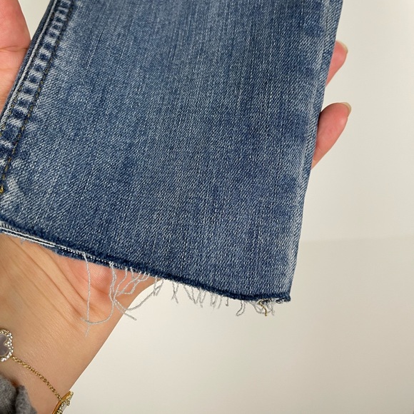 Free People Button Fly Skinny Raw Hem Crop Jeans Size W26 - Picture 5 of 11